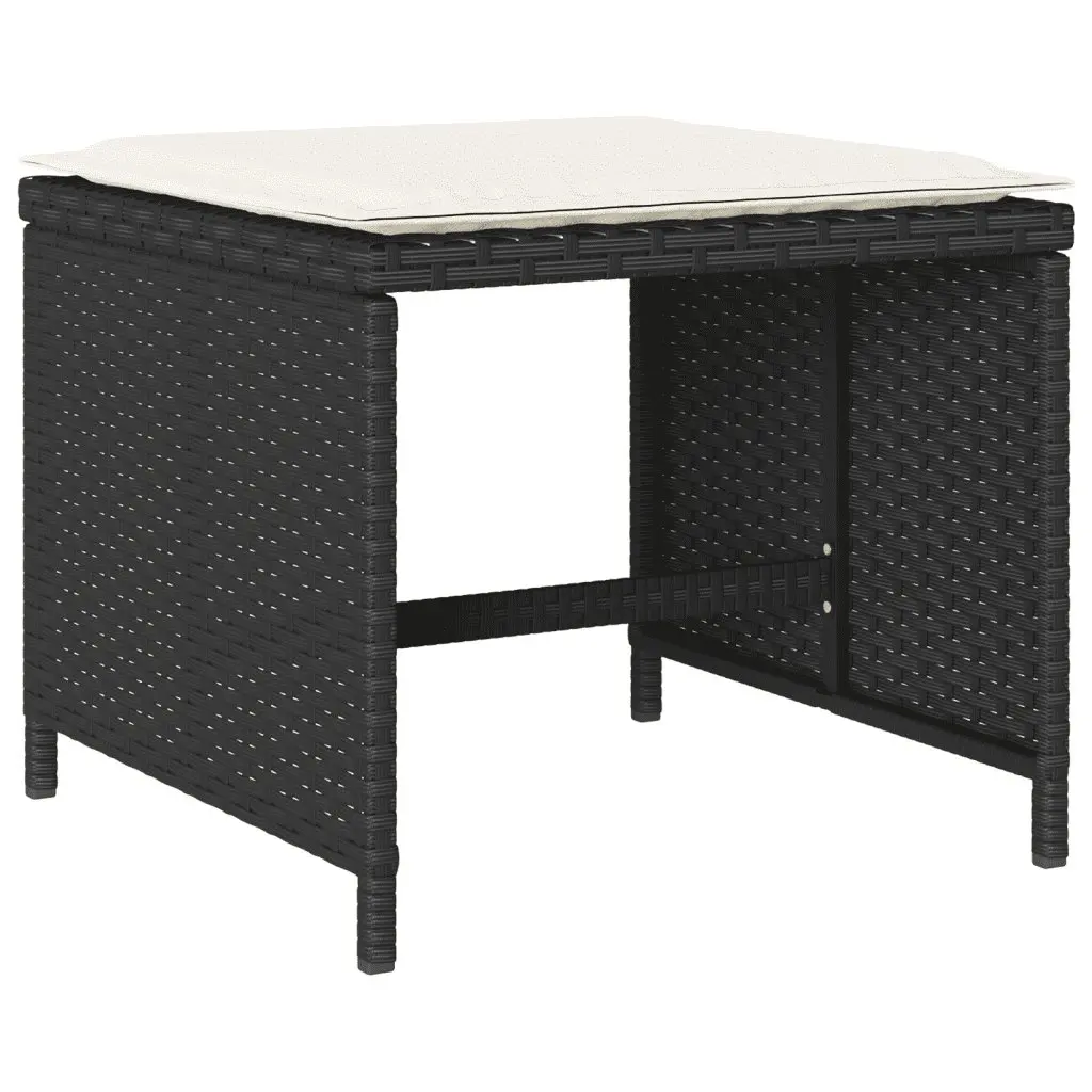 Black Poly Rattan 13 Piece Garden Dining Set