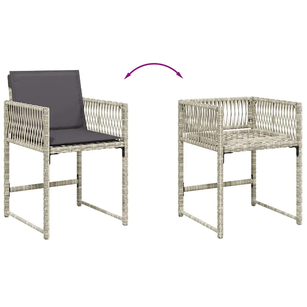Grey 5 Piece Garden Dining Set with Cushions