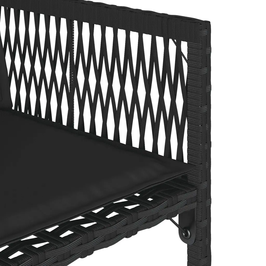 13 Piece Black Poly Rattan Garden Dining Set