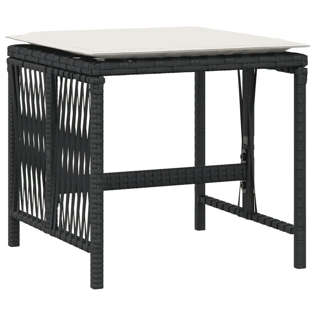 15-Piece Garden Dining Set with Black PE Rattan