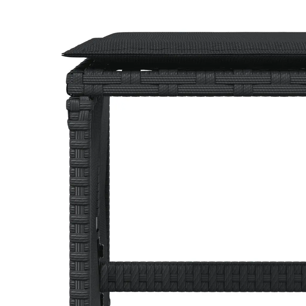 15 Piece Black Outdoor Dining Set with Cushions