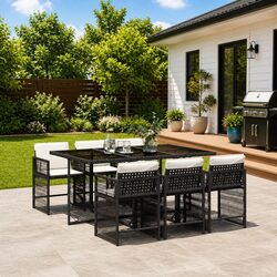 Premium 7 Piece Outdoor Dining Set with Cushions