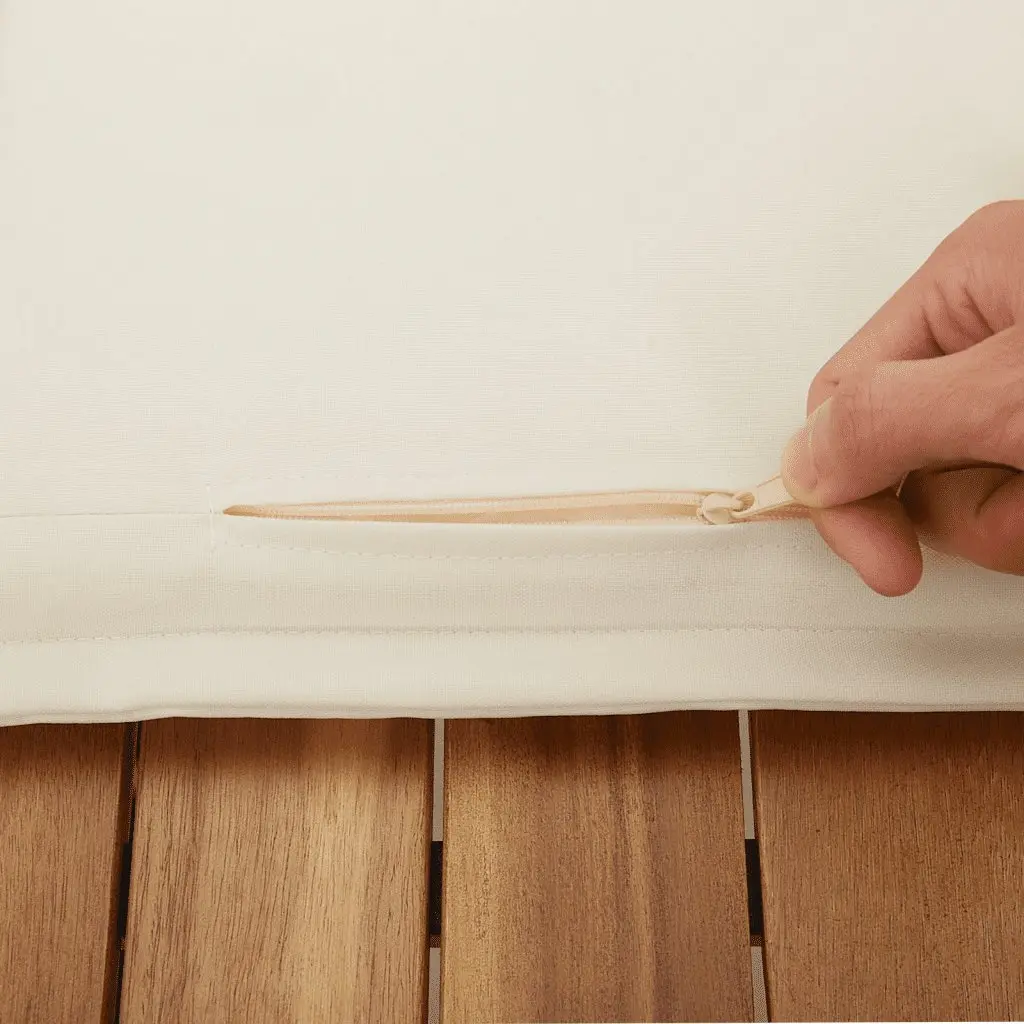 7 Piece Outdoor Dining Set with Cushions in Beige
