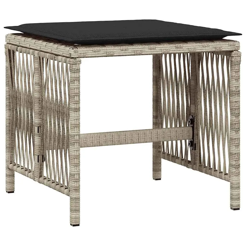 Garden Dining Set 9 Piece Grey Poly Rattan