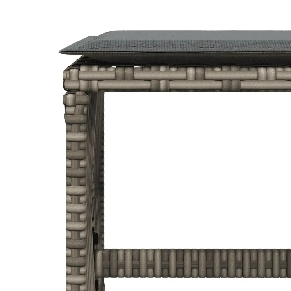 9-Piece Grey Poly Rattan Outdoor Dining Set