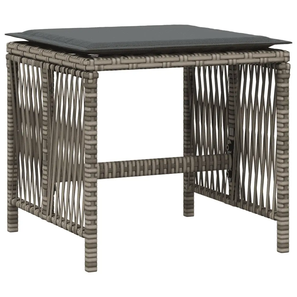 11-Piece Grey Outdoor Dining Set with Cushions