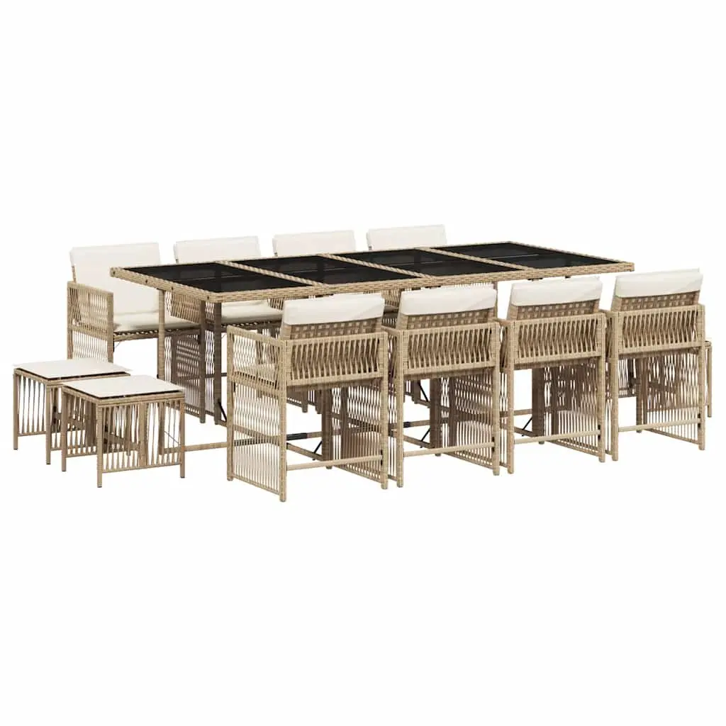 13-Piece Garden Dining Set with Cushions