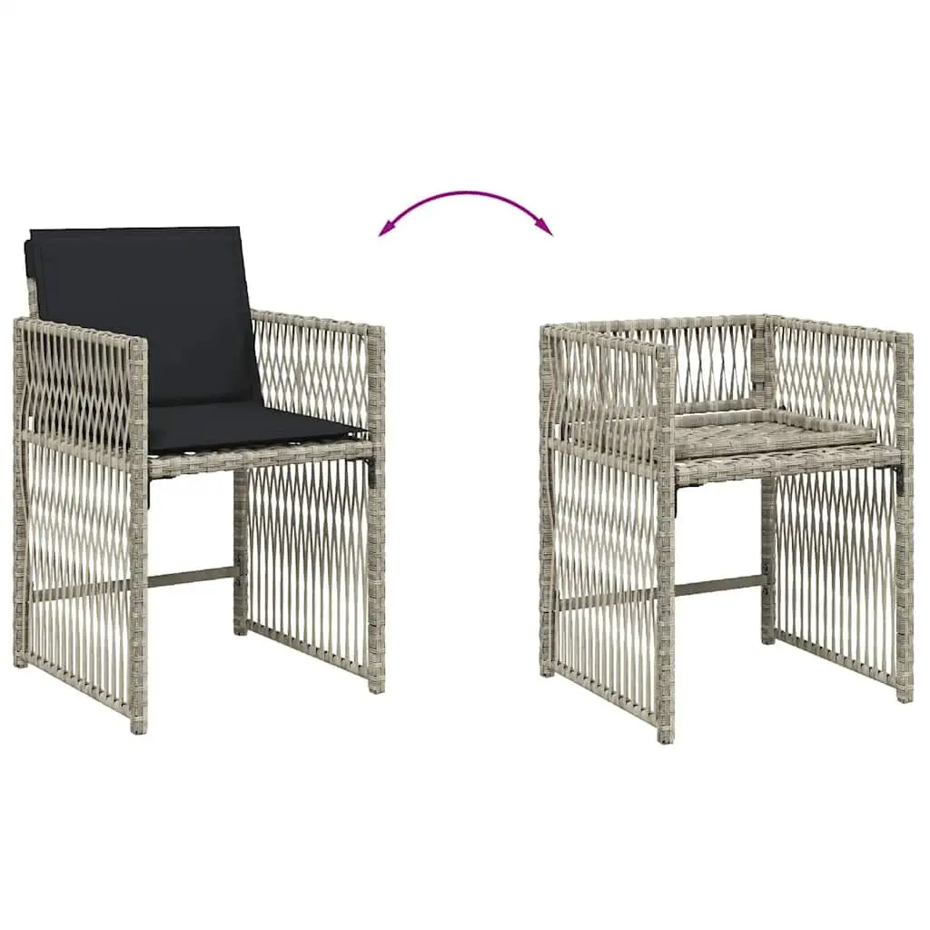 Grey Poly Rattan 13-Piece Outdoor Dining Set