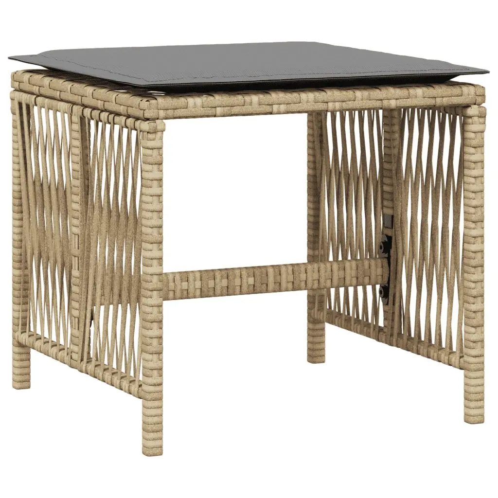 Garden Dining Set PE Rattan 13 Piece Outdoor Patio Furniture Beige