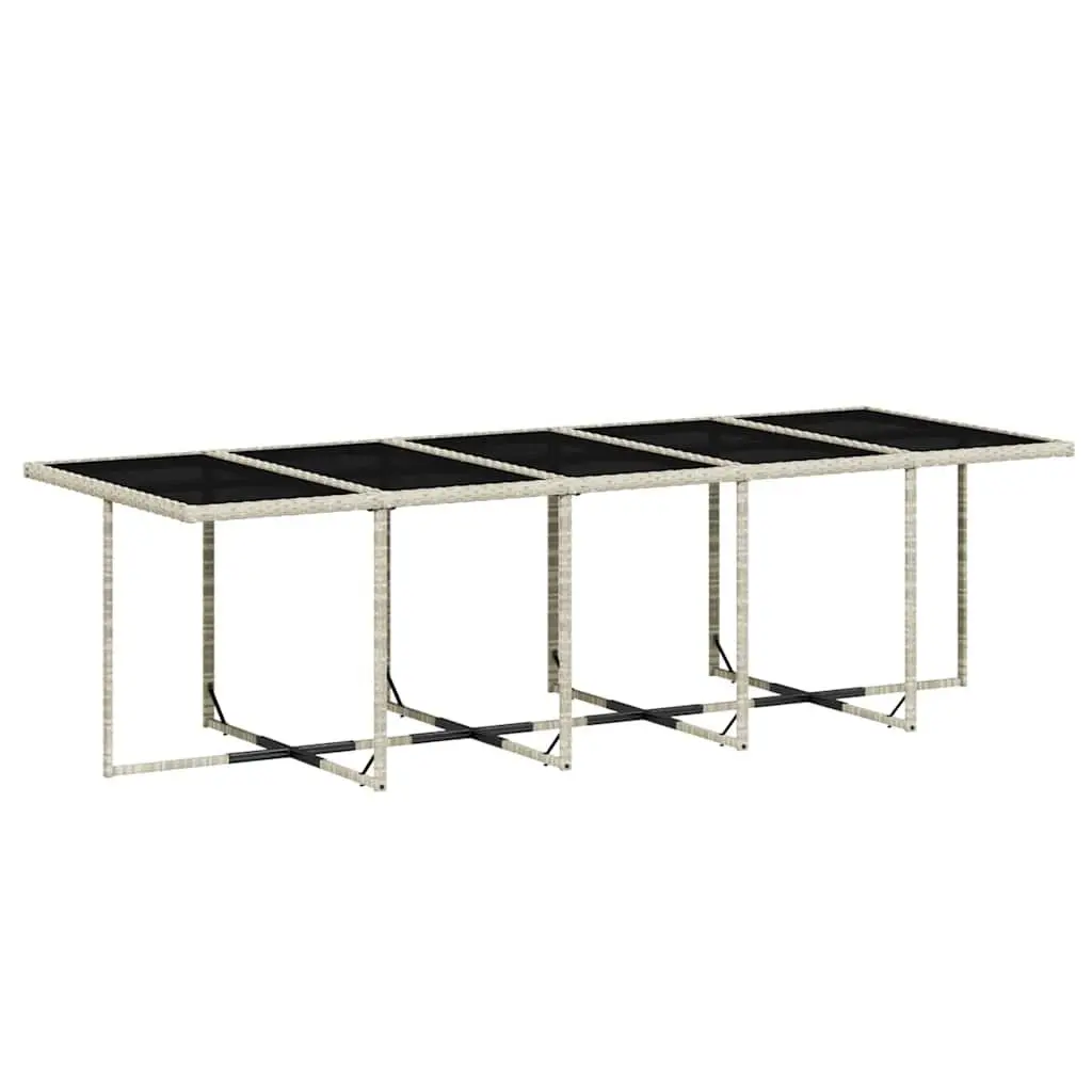 15-Piece Outdoor Dining Set with Grey Rattan