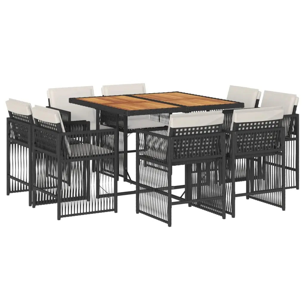 9 Piece Garden Dining Set with Cushions