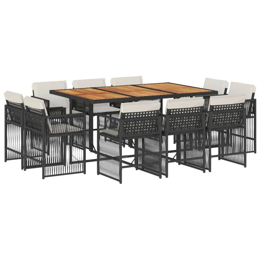 11 Piece Outdoor Garden Dining Set with Cushions