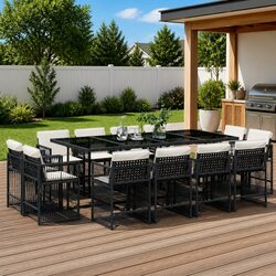 Premium 13 Piece Garden Dining Set with Cushions