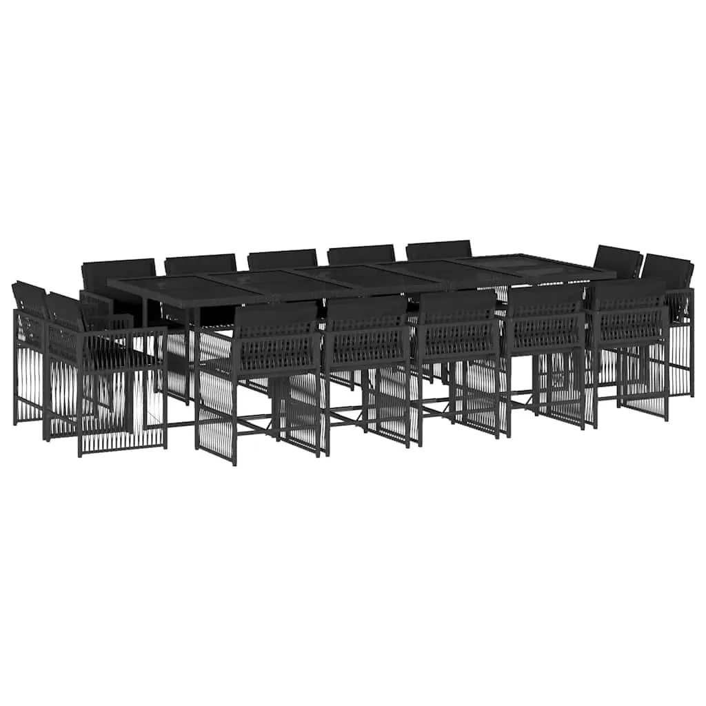 15 Piece Garden Dining Set with Cushions