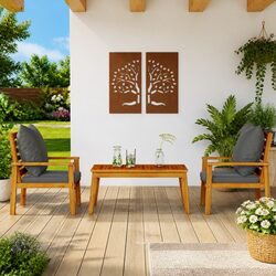 Acacia Wood Garden Lounge Set with Cushions for Outdoors