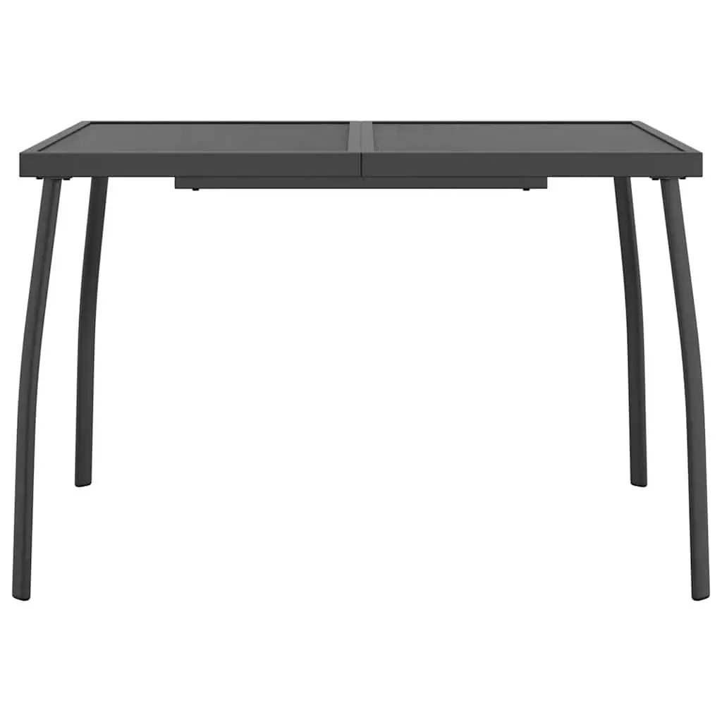 7-Piece Garden Dining Set with Metal Mesh in Anthracite