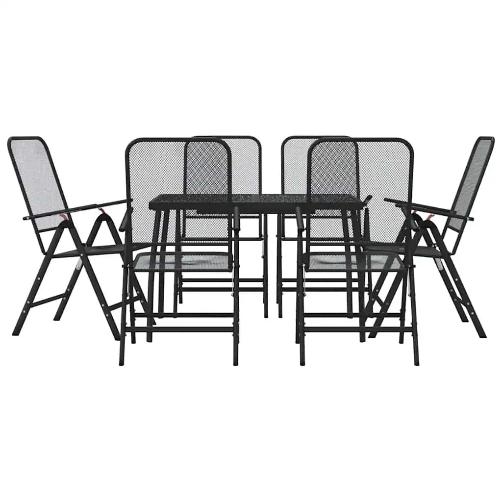 7 Piece Garden Dining Set in Anthracite