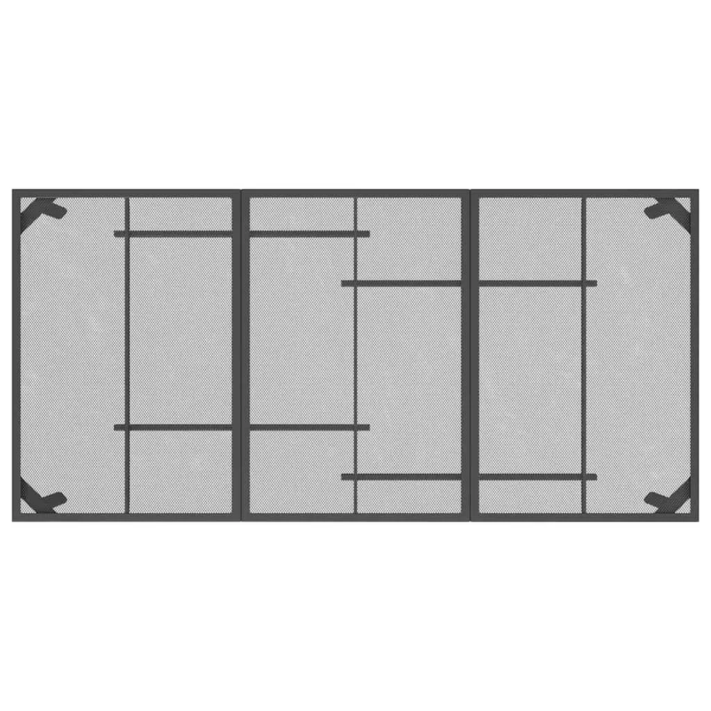 9 Piece Metal Mesh Garden Dining Set in Anthracite