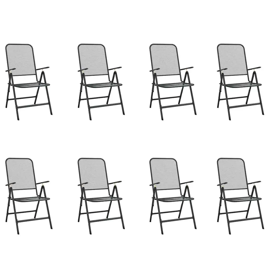 9-Piece Outdoor Garden Dining Set in Anthracite