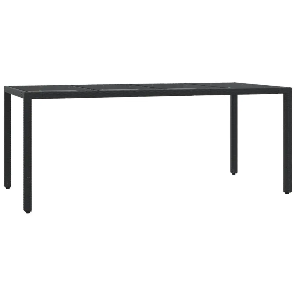 Outdoor Dining Set PE Poly Rattan 7 Piece Black Steel Frame with Cushions