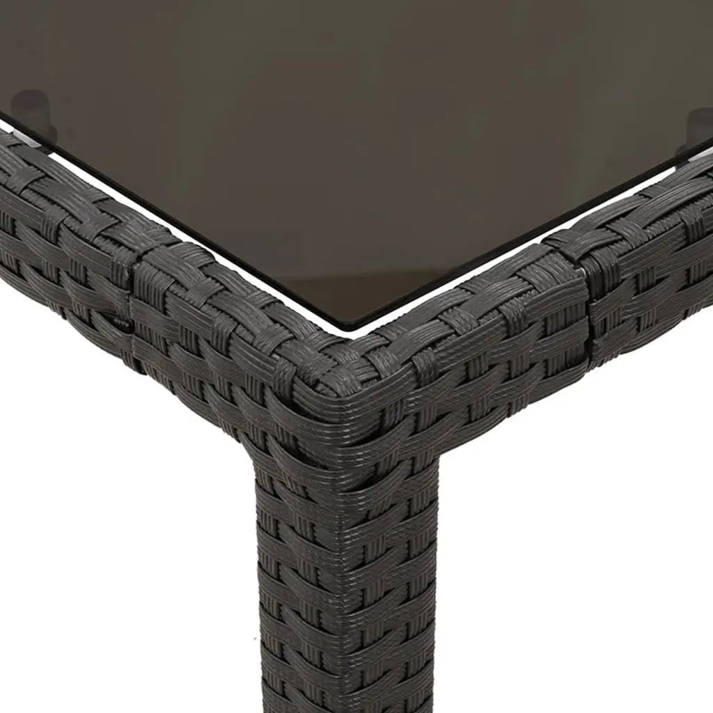 Outdoor Dining Set PE Poly Rattan 7 Piece Black Steel Frame with Cushions