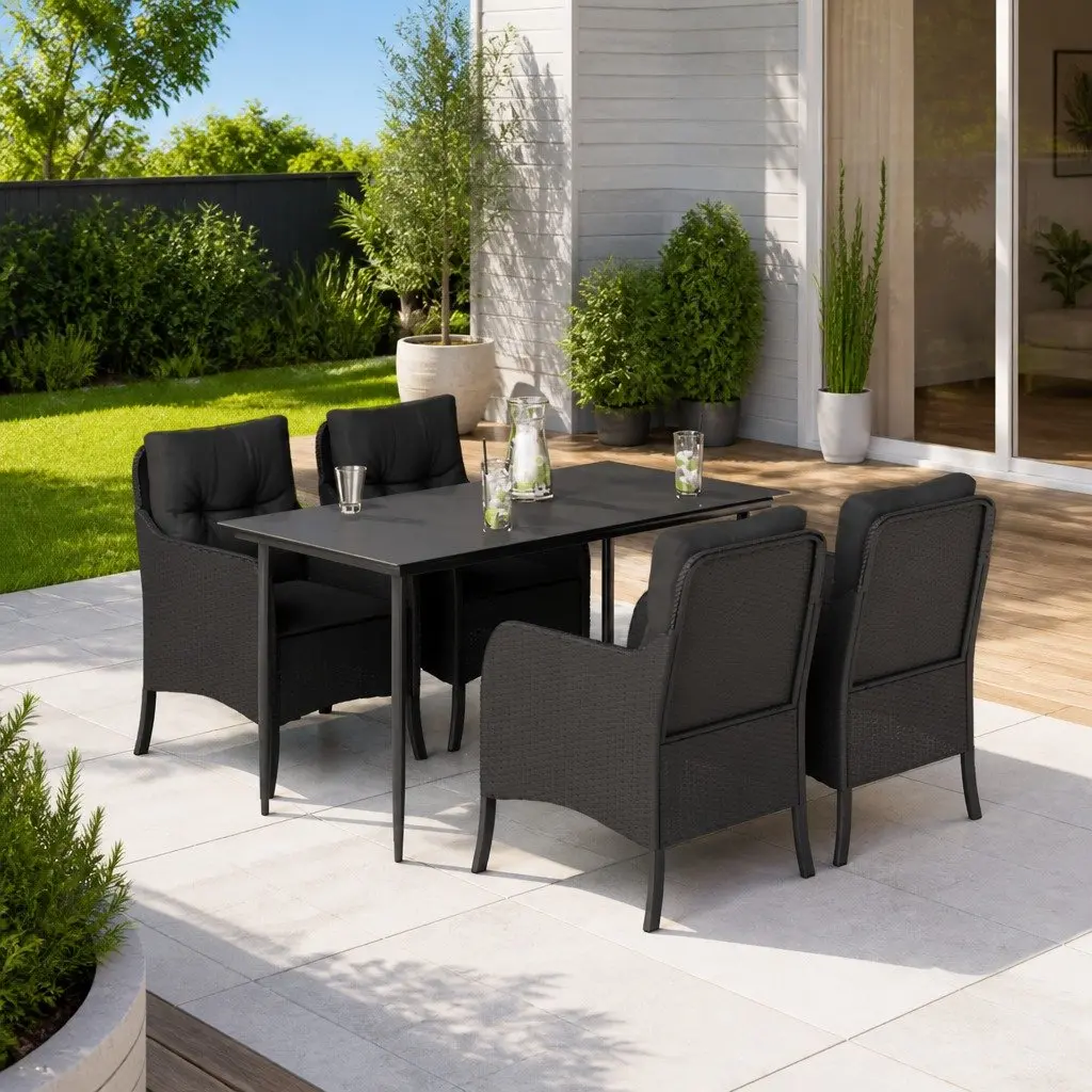5 Piece Garden Dining Set for Outdoor Use