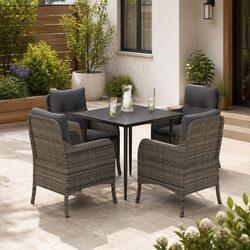 Durable 5-Piece Garden Dining Set for Outdoor Living