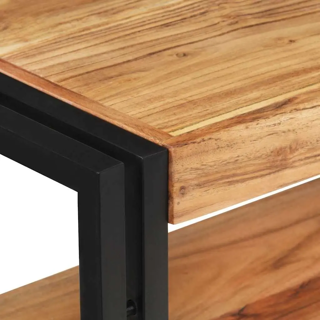 Acacia Wood Console Table with Iron Support