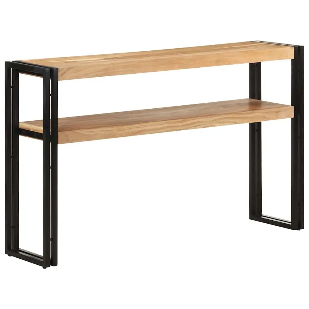 Acacia Wood Console Table with Iron Support