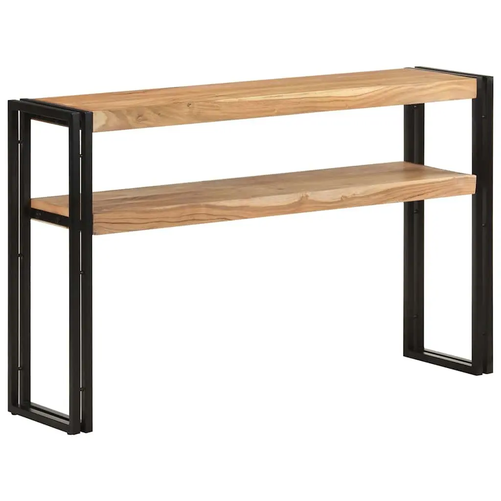 Acacia Wood Console Table with Iron Support