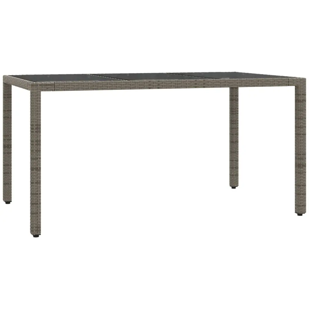 Garden Dining Set PE Rattan 5 Piece Outdoor Furniture Table Chairs Cushions Grey