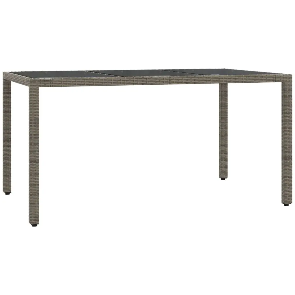 7 Piece Outdoor Dining Set with Grey Poly Rattan