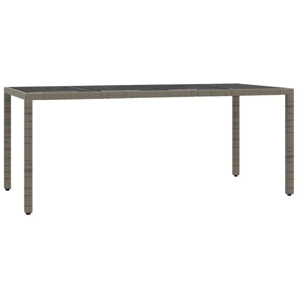 7 Piece Grey Poly Rattan Outdoor Dining Set