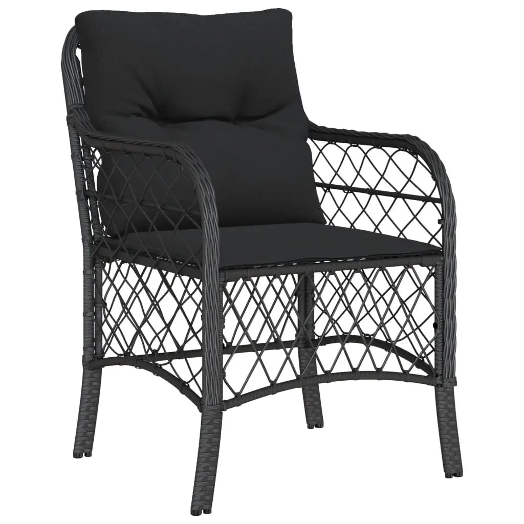 5 Piece Outdoor Dining Set with Black PE Rattan