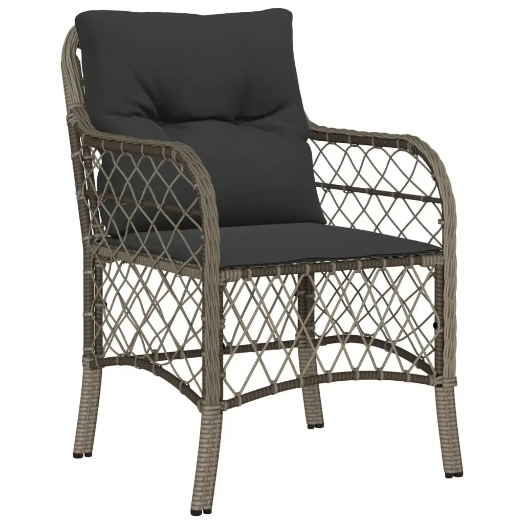 5-Piece Grey Garden Dining Set with Cushions