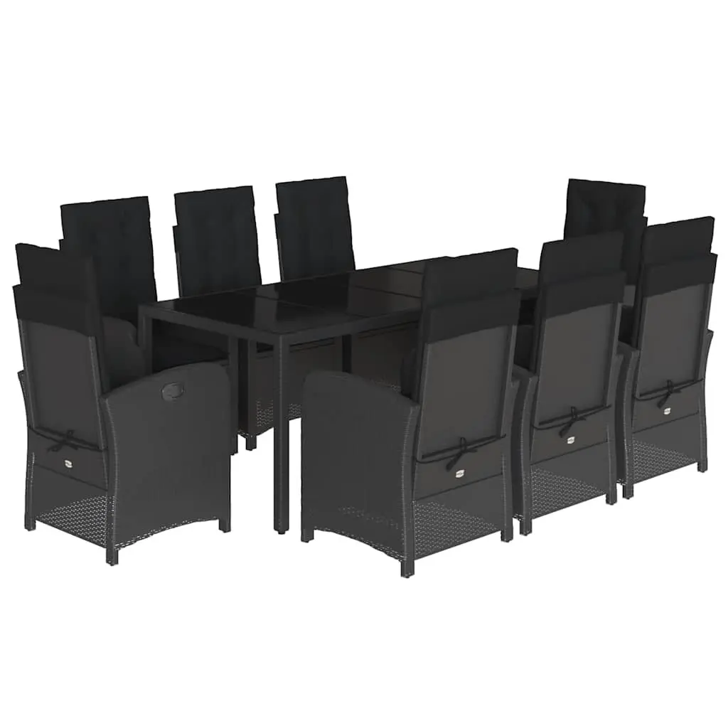 9 Piece Garden Dining Set with Cushions