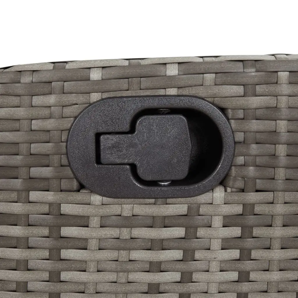 7 Piece Grey Poly Rattan Garden Dining Set