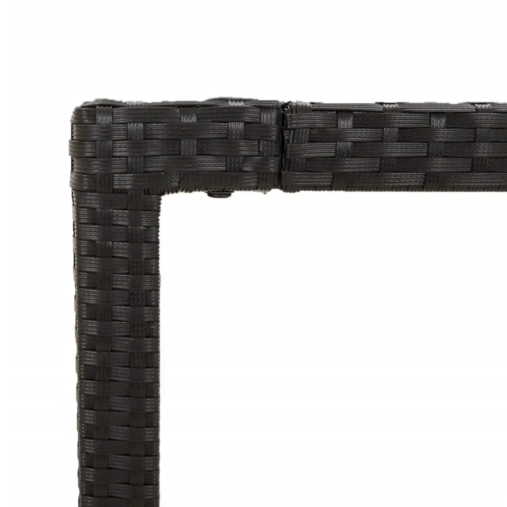 7 Piece Black Outdoor Dining Set with Cushions