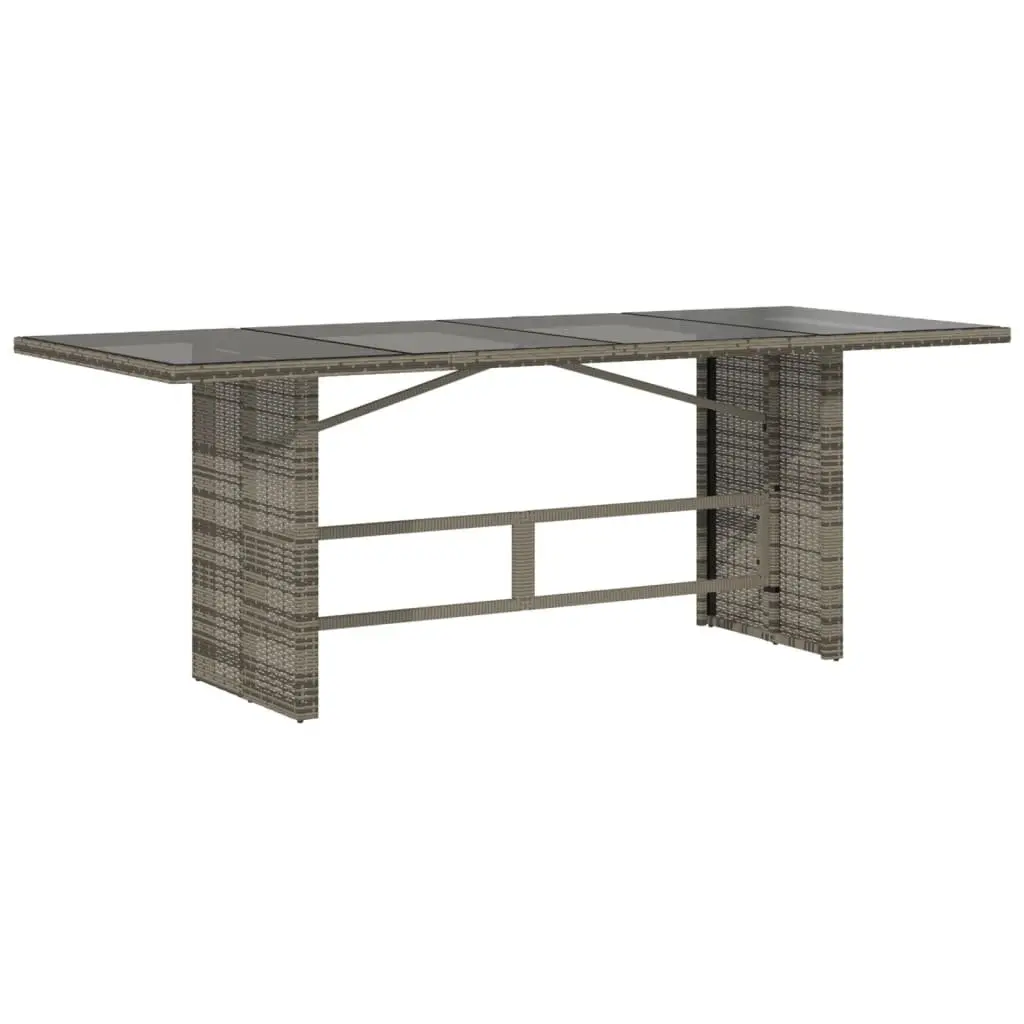 7 Piece Grey Garden Dining Set with Cushions