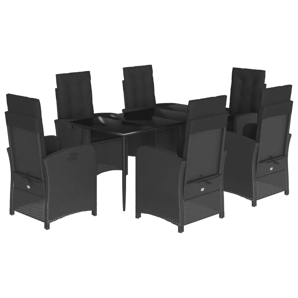 7-Piece Garden Dining Set with Durable Poly Rattan