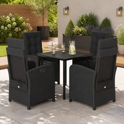 Premium 5-Piece Garden Dining Set with Adjustable Backrests