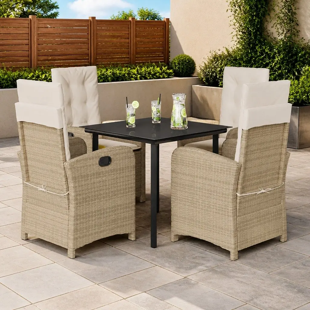 5-Piece Garden Dining Set for Outdoor Use