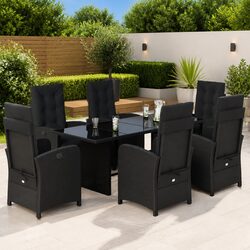 Durable 7-Piece Garden Dining Set with Cushions