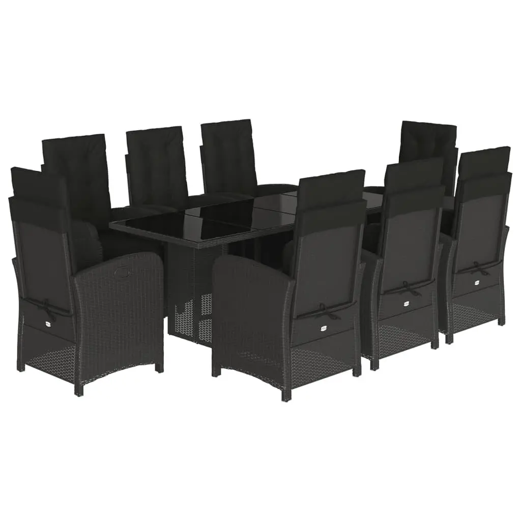 9-Piece Garden Dining Set with Cushions