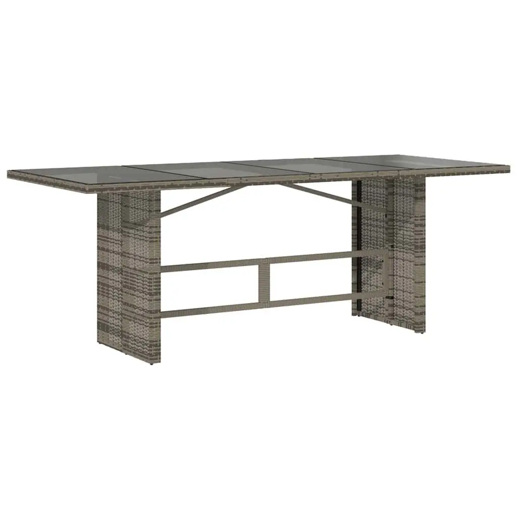 9 Piece Grey Garden Dining Set with Cushions