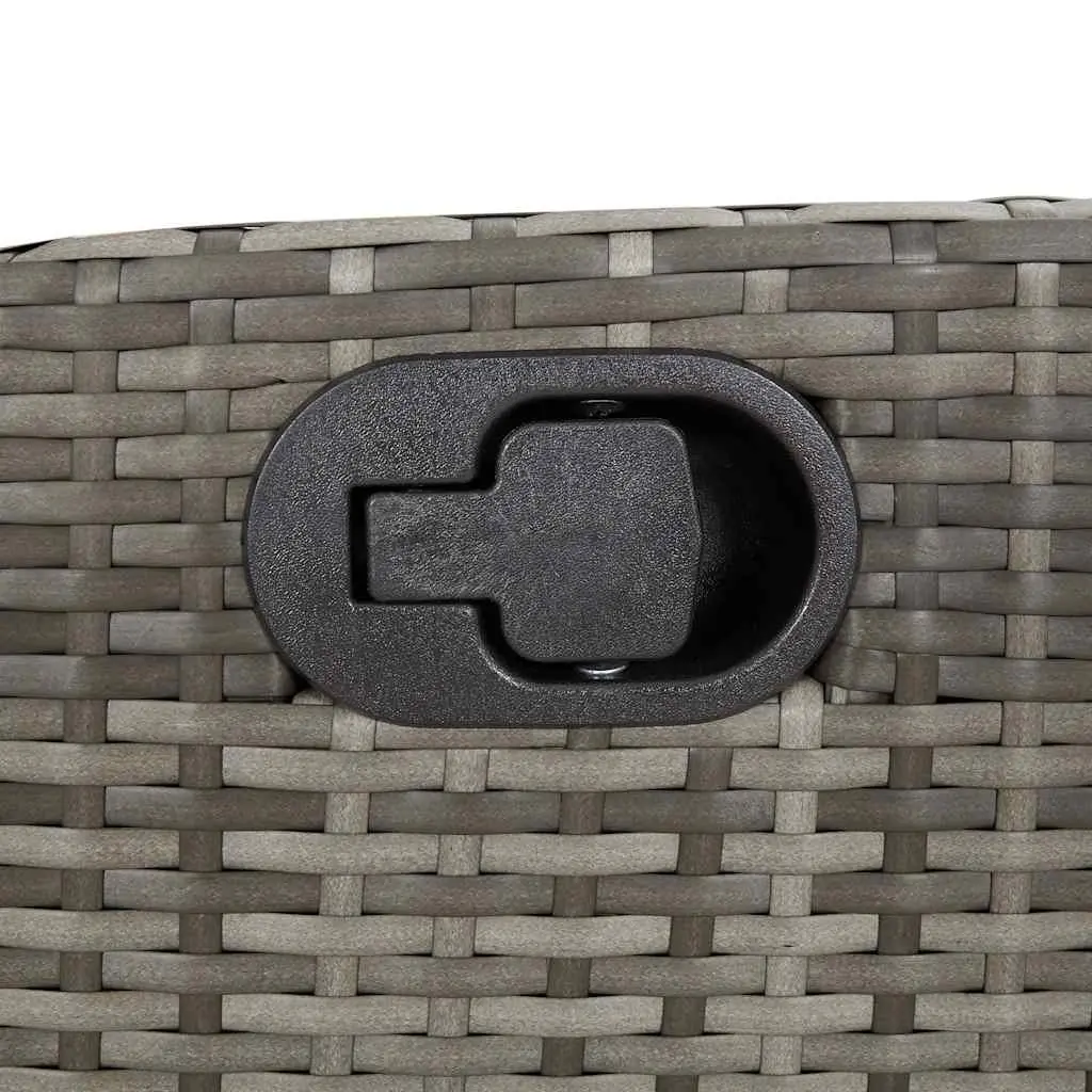 5-Piece Outdoor Dining Set in Grey Poly Rattan