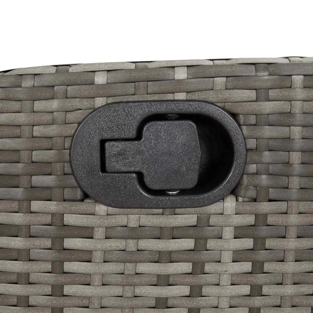 5 Piece Grey Poly Rattan Outdoor Dining Set