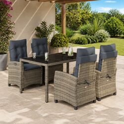 High-Quality 5 Piece Outdoor Dining Set in Grey