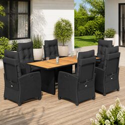 Premium 7-Piece Outdoor Garden Dining Set with Cushions