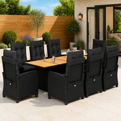 Premium 9 Piece Outdoor Dining Set with Cushions